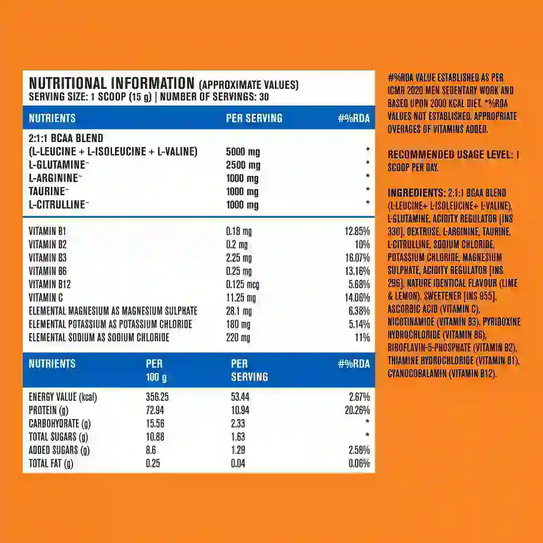 BCAA Advanced - Lime & Lemon - Image 9