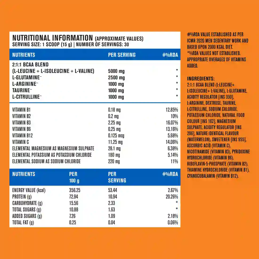BCAA Advanced - Watermelon - Image 8