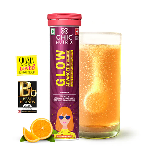 Chicnutrix Glow Advanced – Liposomal Glutathione, Ergothioneine & Strong Antioxidant Formula for Uneven Skin Tone