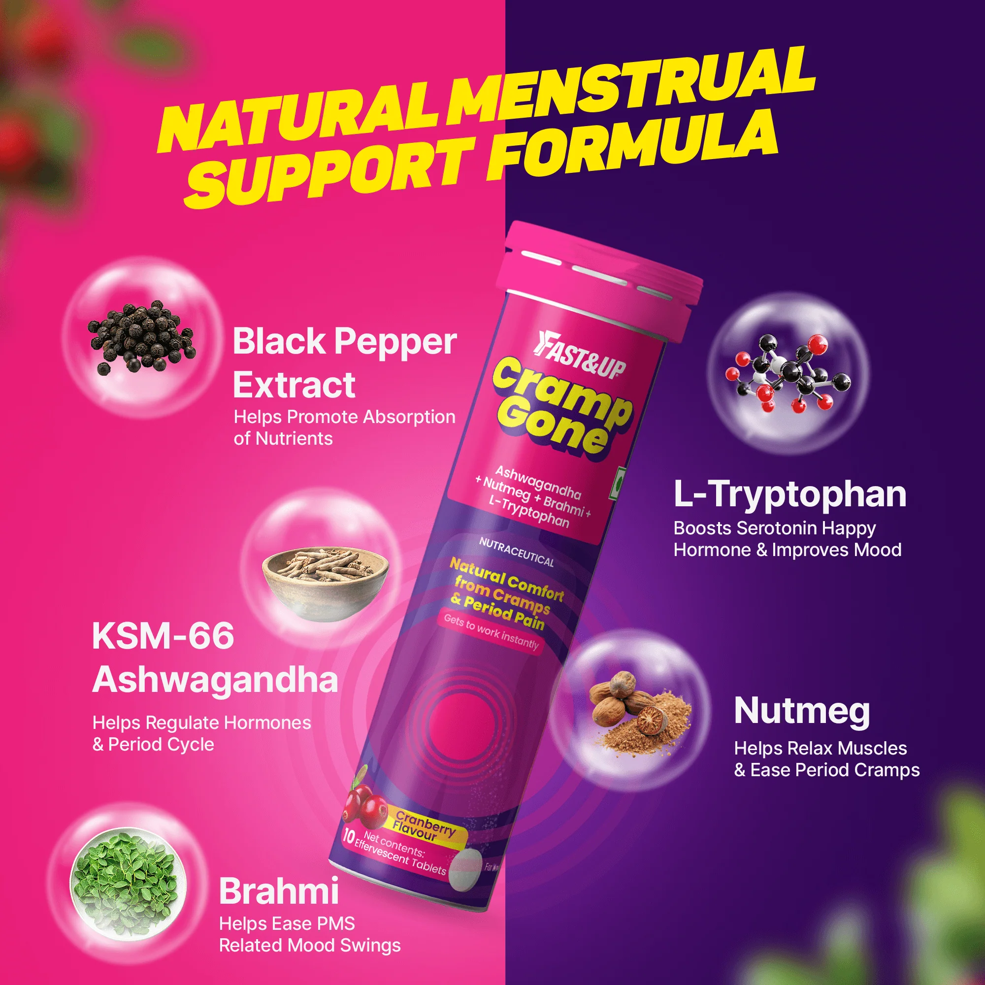 Cramp Gone – Menstrual Cramps & Pain Support - Cranberry - Image 3