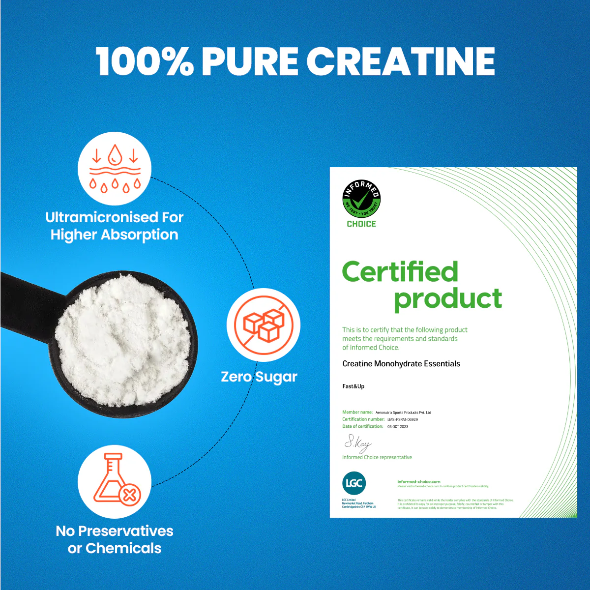 Creatine Monohydrate Essentials - Orange Flavour - Image 3