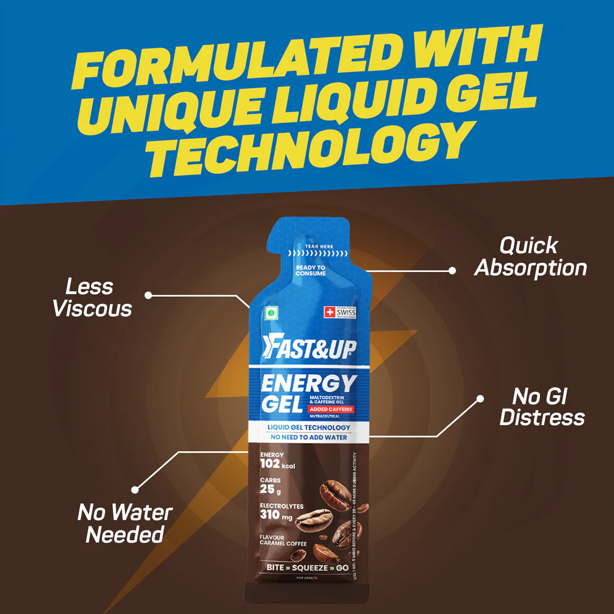 Energy Gel - Caffeinated - Caramel Coffee - Image 6