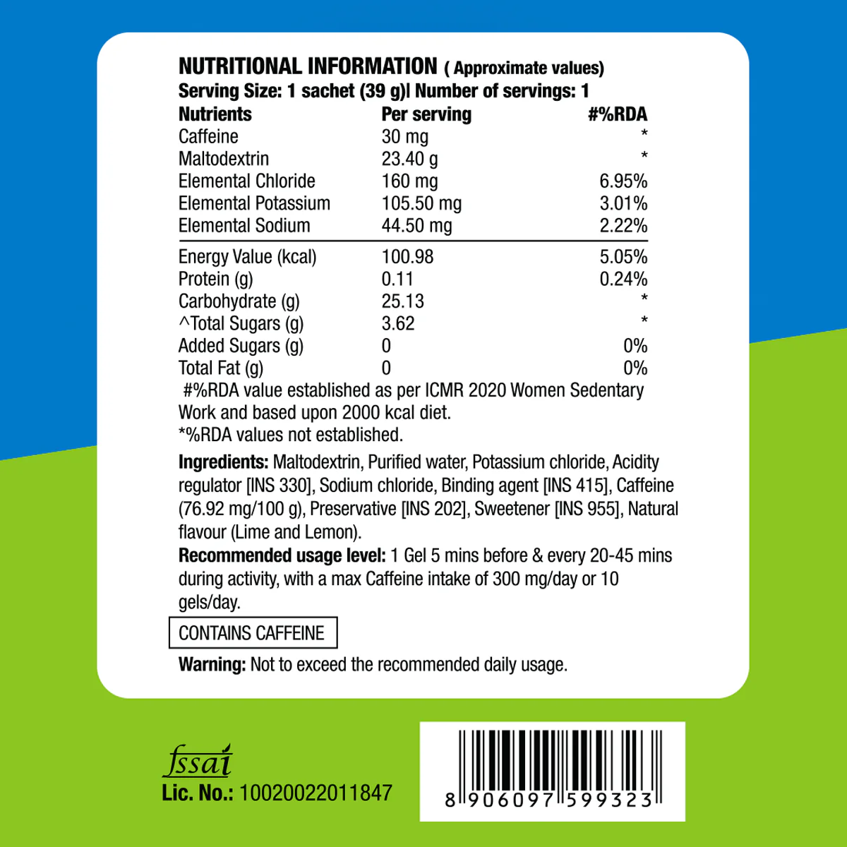 Energy Gel Caffeinated - Lime and Lemon - Image 8