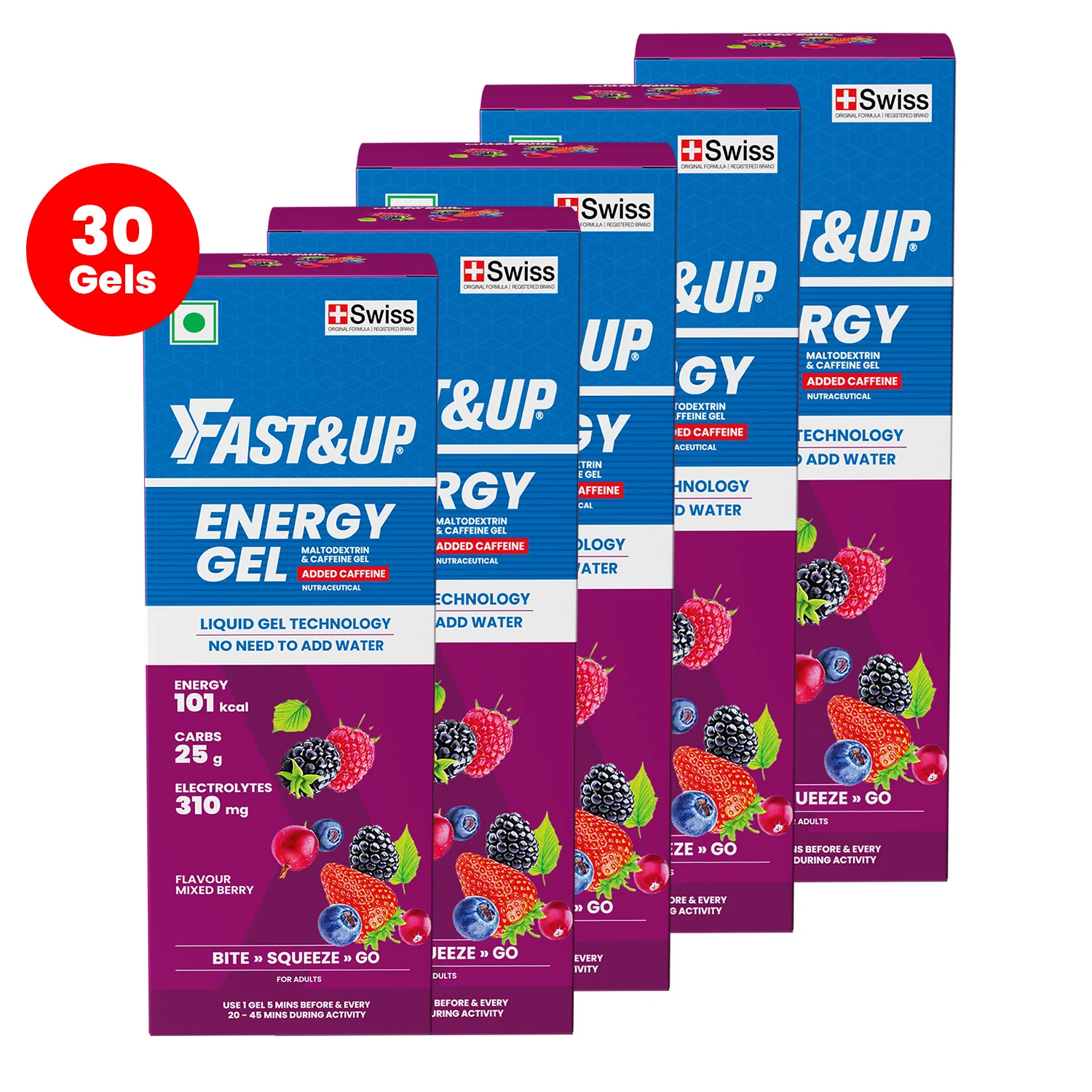 Energy Gel - Caffeinated - Mixed Berry - Image 10