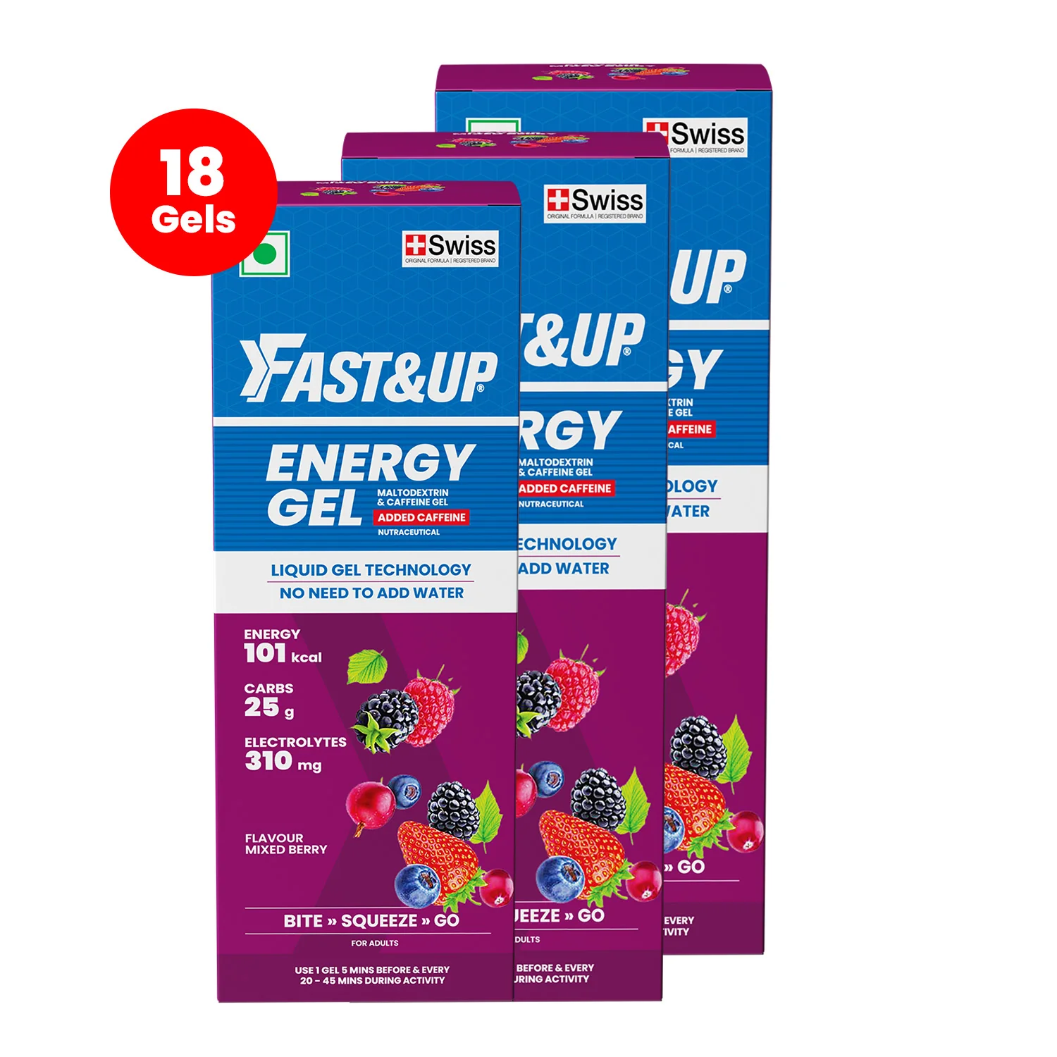 Energy Gel - Caffeinated - Mixed Berry - Image 11