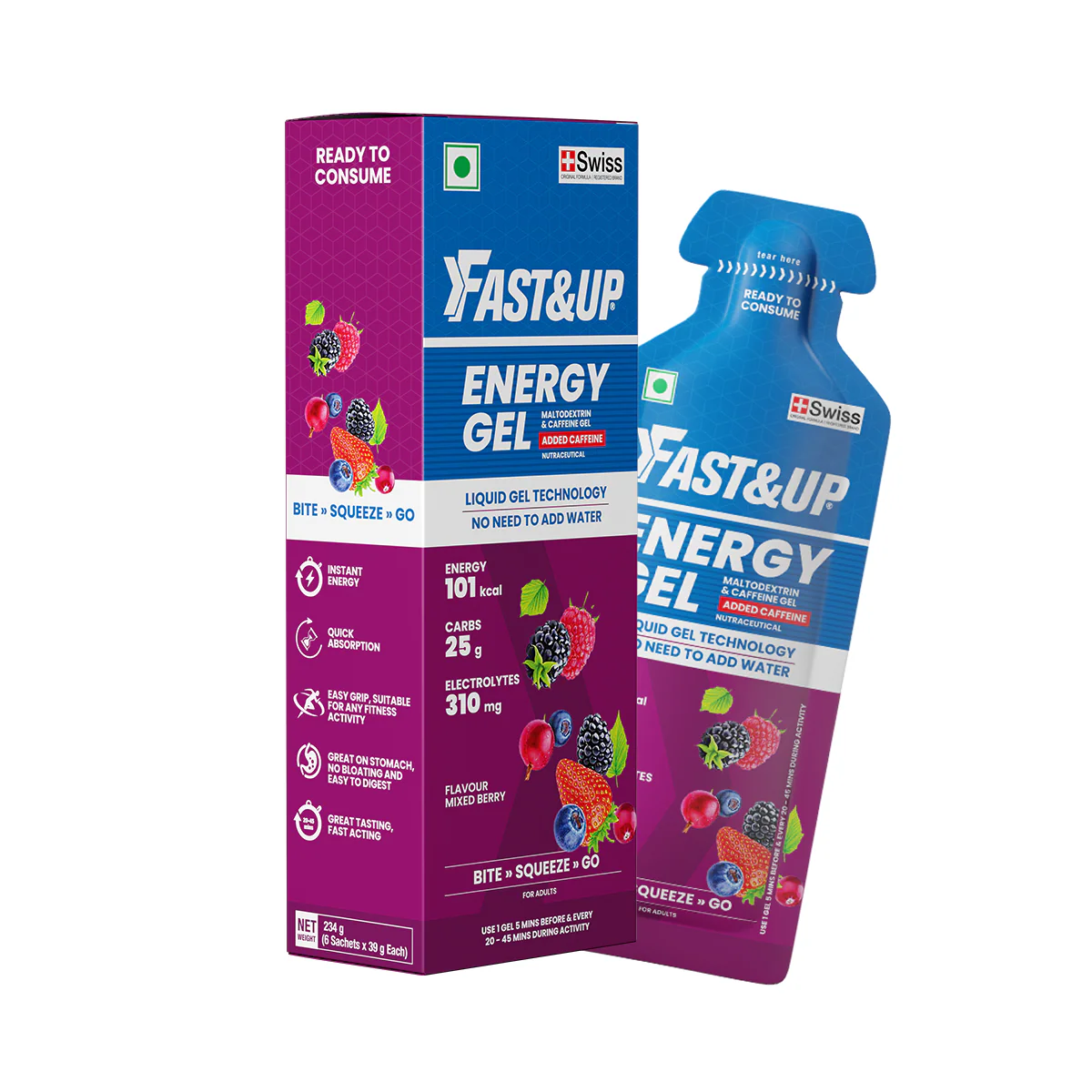 Energy Gel - Caffeinated - Mixed Berry - Image 2