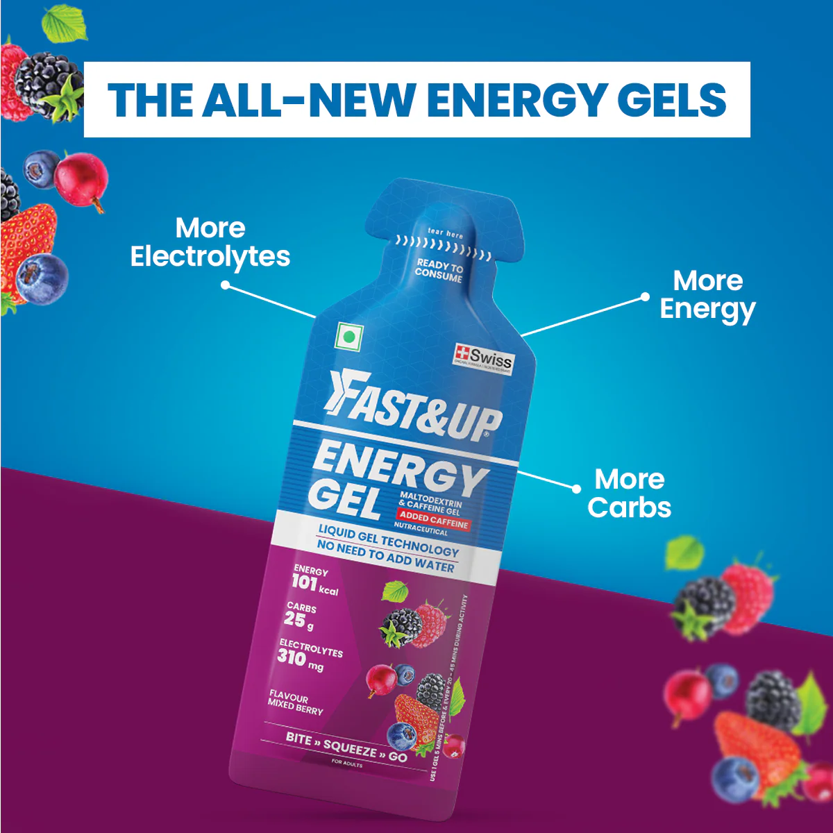 Energy Gel - Caffeinated - Mixed Berry - Image 3