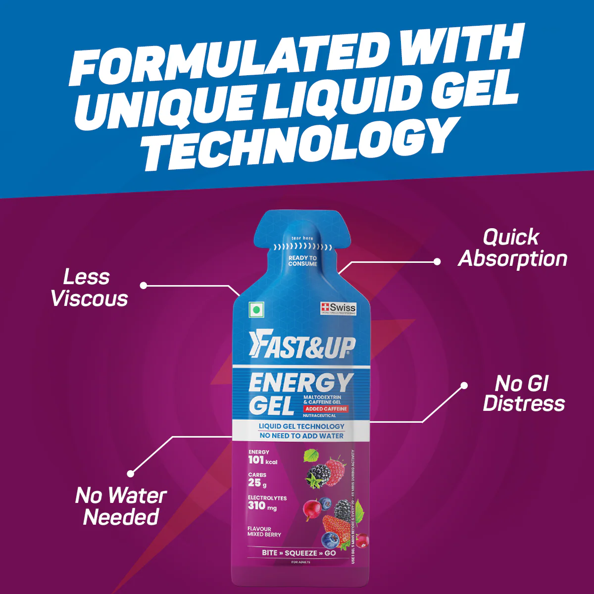 Energy Gel - Caffeinated - Mixed Berry - Image 6