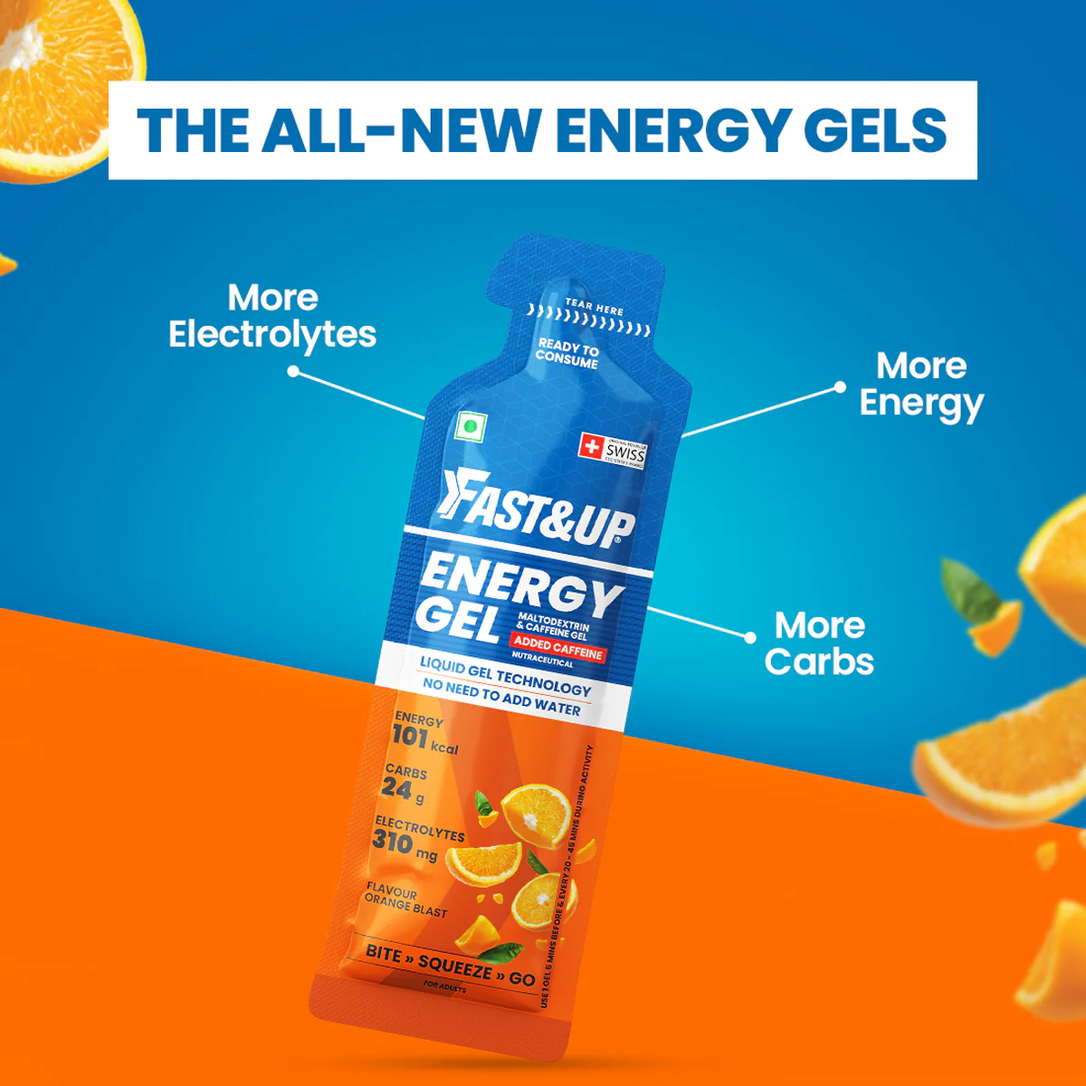 Energy Gel - Caffeinated - Orange Blast - Image 2