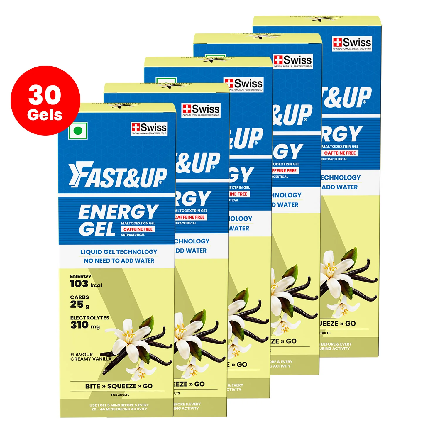 Energy Gel - Non-Caffeinated – Creamy Vanilla - Image 10