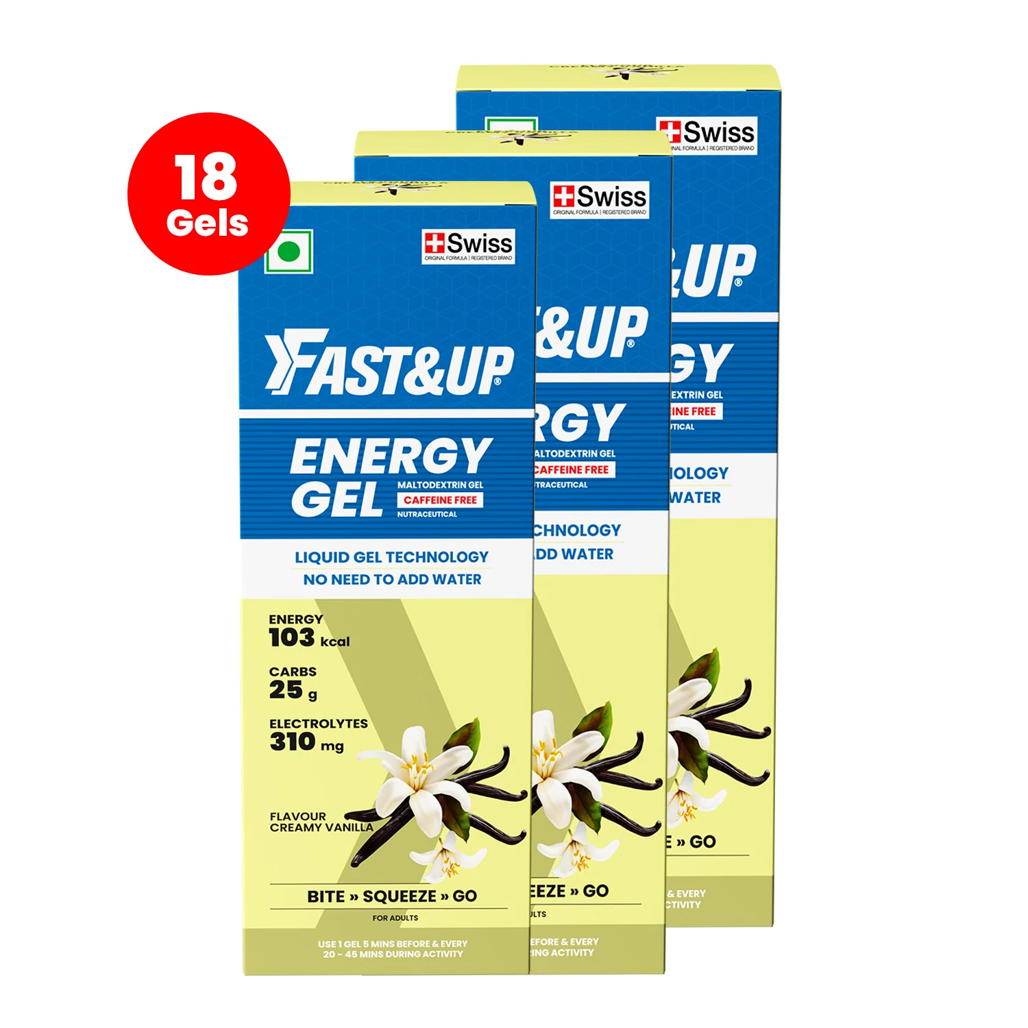 Energy Gel - Non-Caffeinated – Creamy Vanilla - Image 9