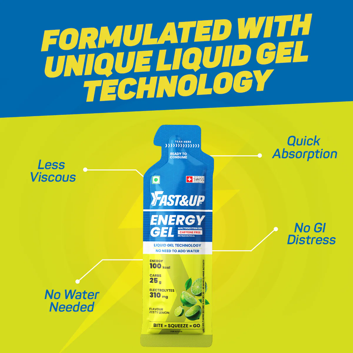 Energy Gel - Non Caffeinated - Zesty Lemon - Image 5