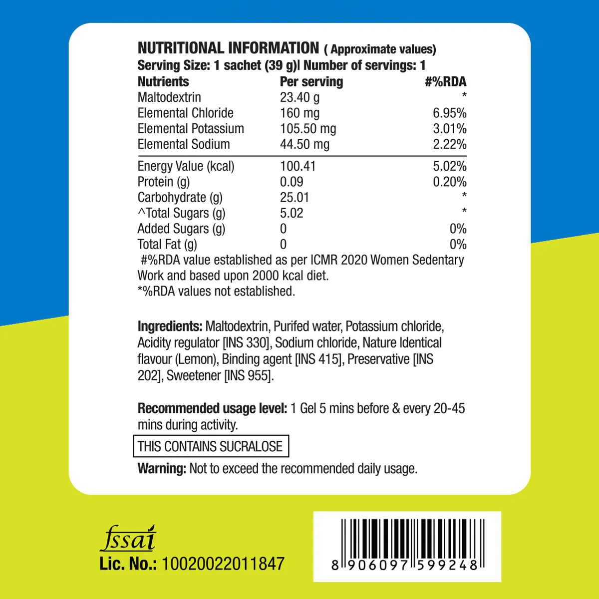 Energy Gel - Non Caffeinated - Zesty Lemon - Image 8