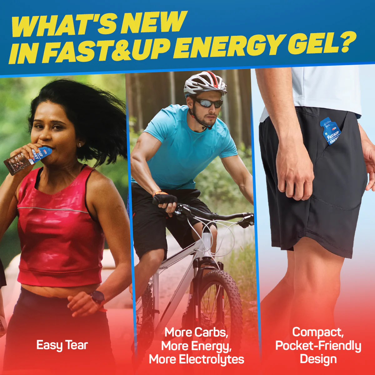 Energy Gel Strawberry Banana Caffeinated 39g Pack of 6 + Energy Gel Mango Passion Caffeinated 39g Pack of 6 - Image 4