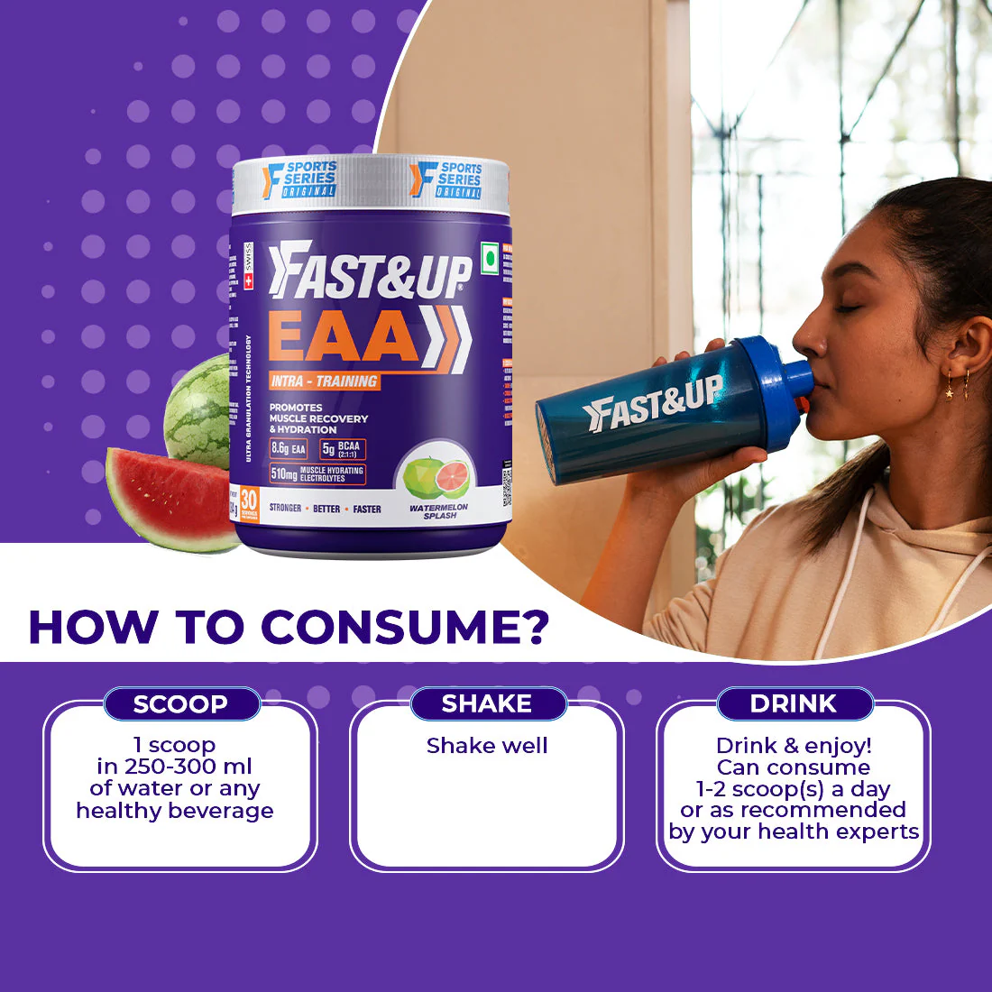 Fast&Up Essential Amino Acids - Watermelon Splash - Image 5