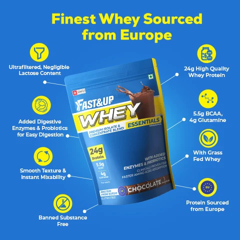 Fast&Up Whey Essentials - Premium Whey Isolate + Concentrate - Chocolate - Image 3