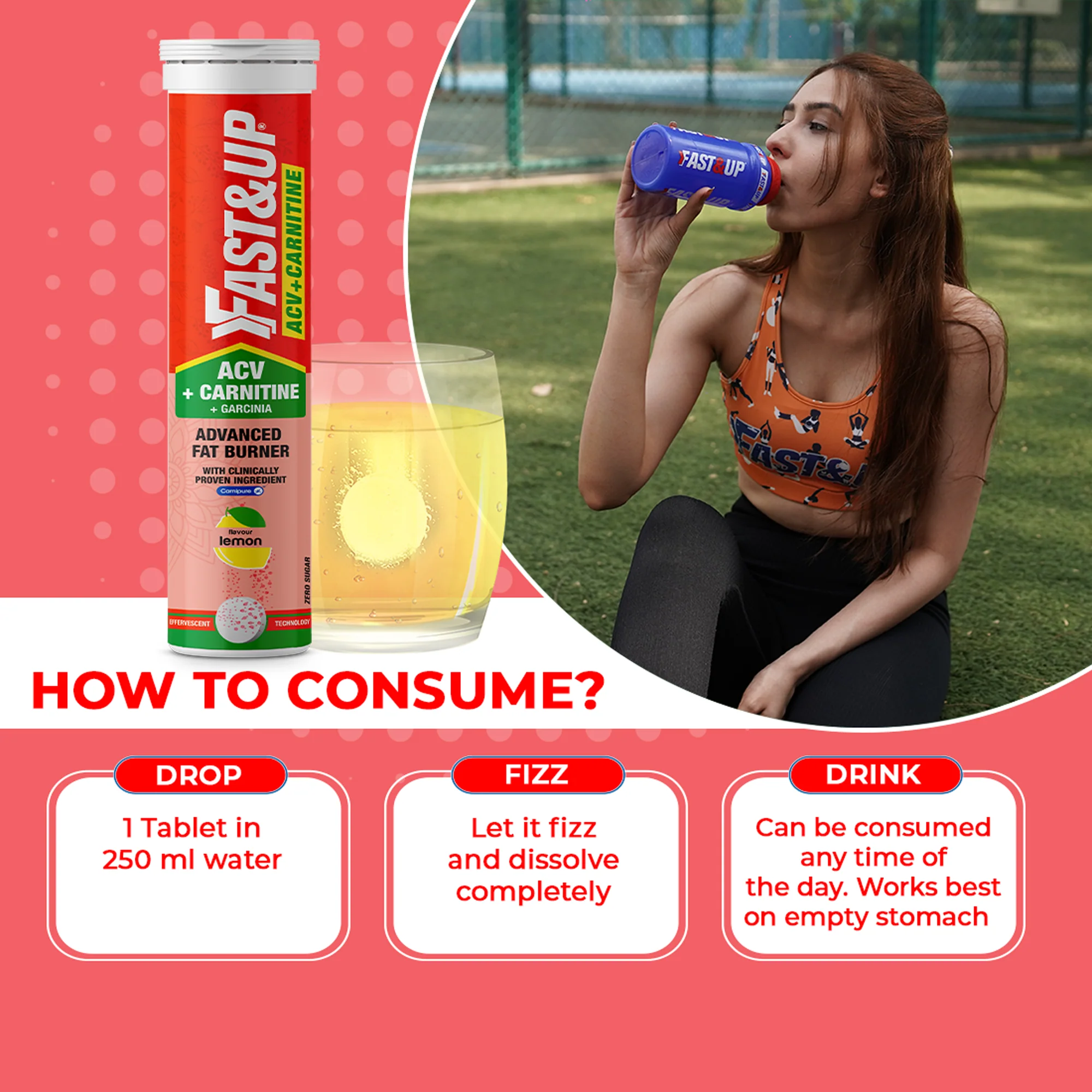 Fast&Up ACV + Carnitine + Garcinia for Weight Loss - Lemon - Image 5