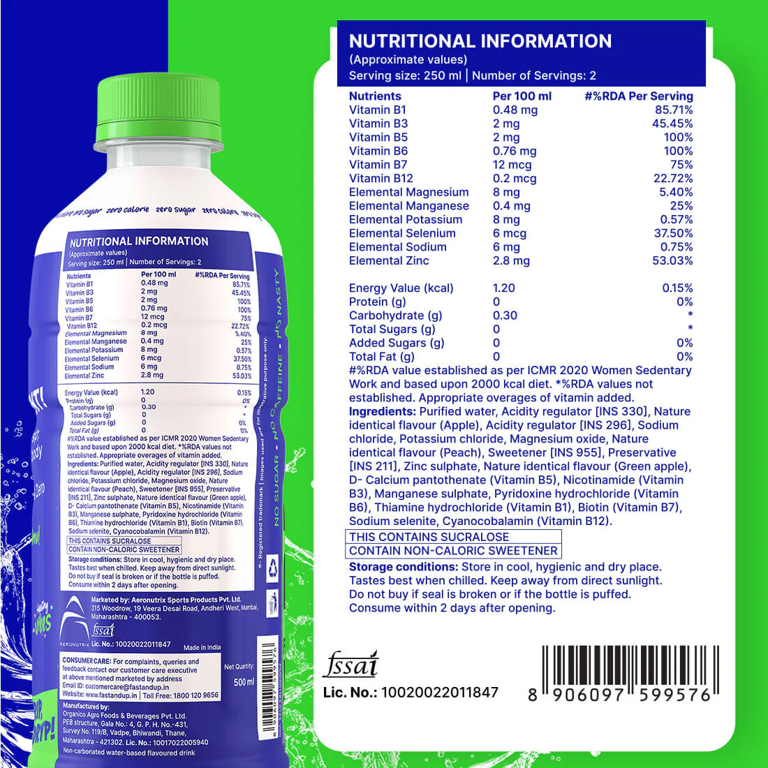 Fast&Up Dryp Vitamin Drink - Apple - Image 6