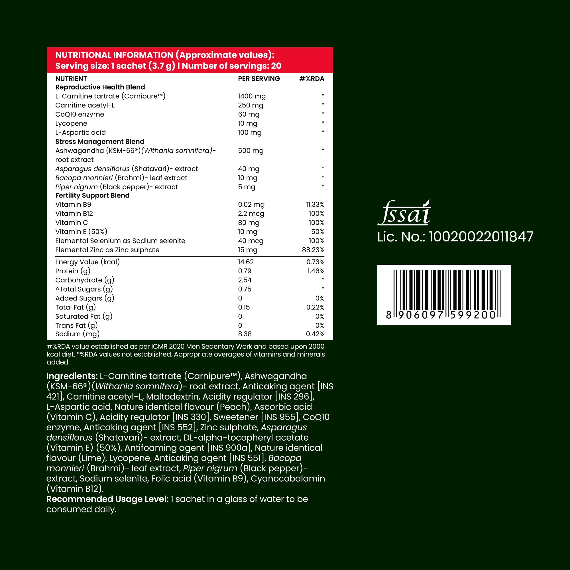 Man Extend Fertility-X : Advanced Male Fertilty and Reproductive Health -  Peach - Image 5