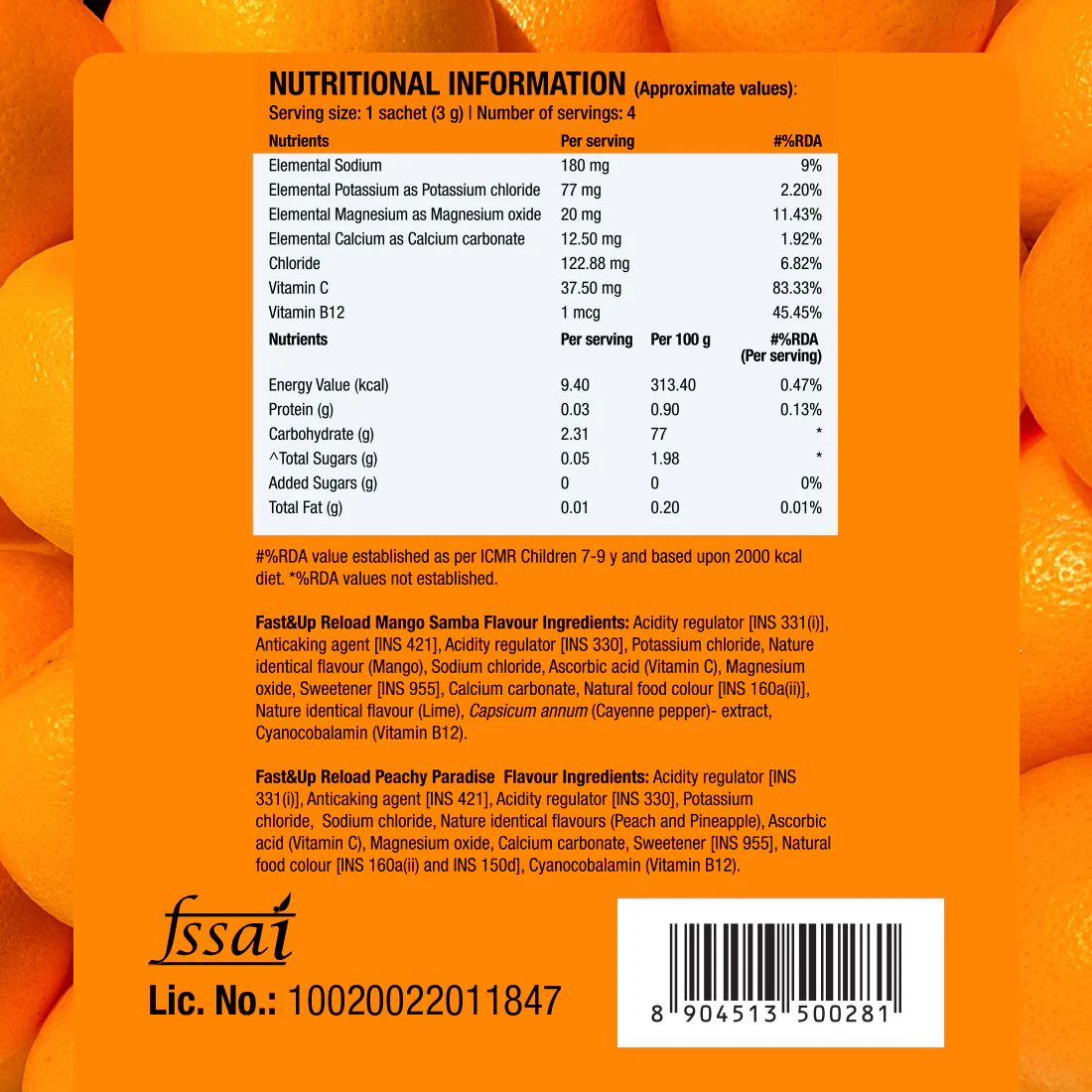 Reload - Zero Sugar Instant Hydration Sticks - Orange - Image 9
