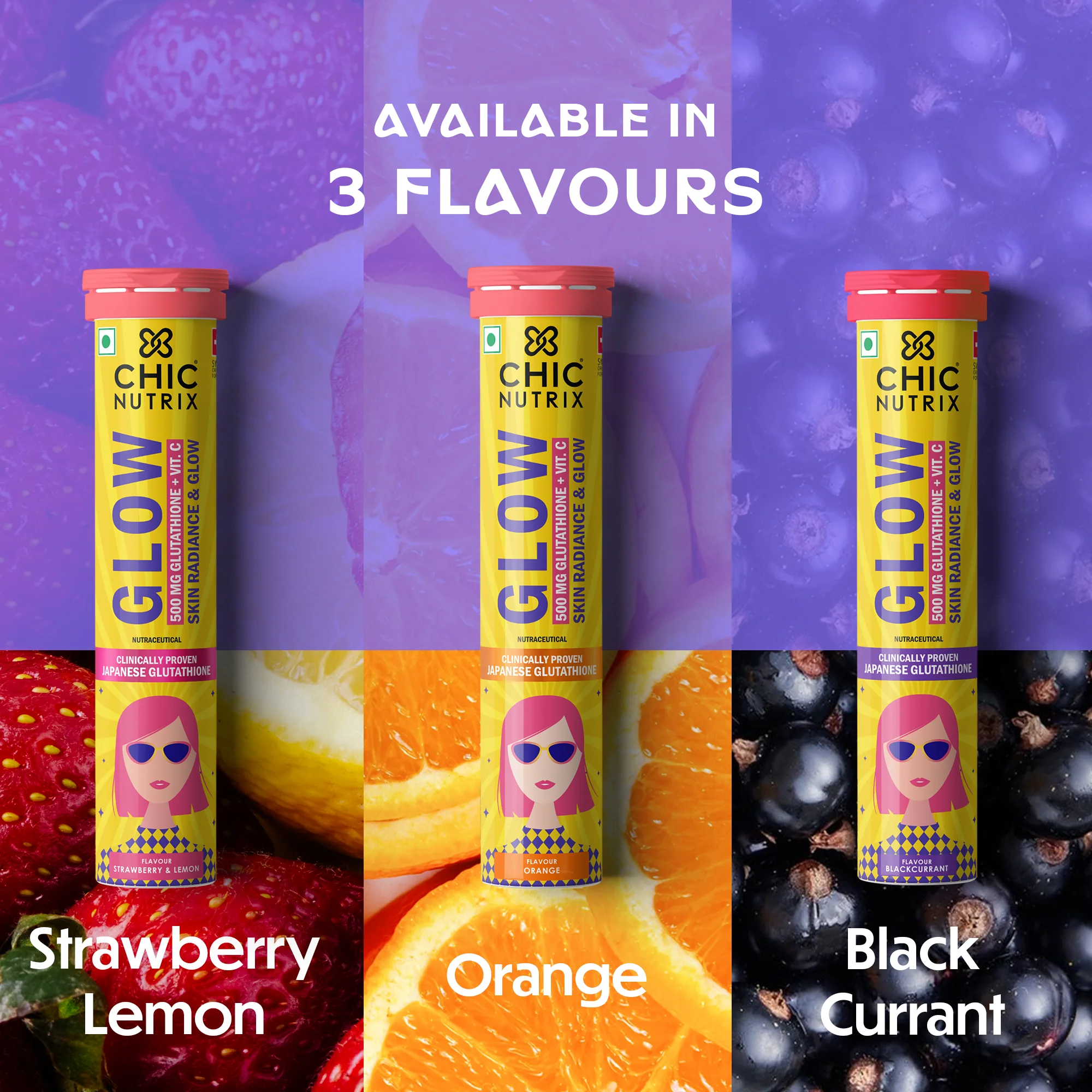 Glow Assorted - Orange, Strawberry, Blackcurrent (20s single) - Image 7