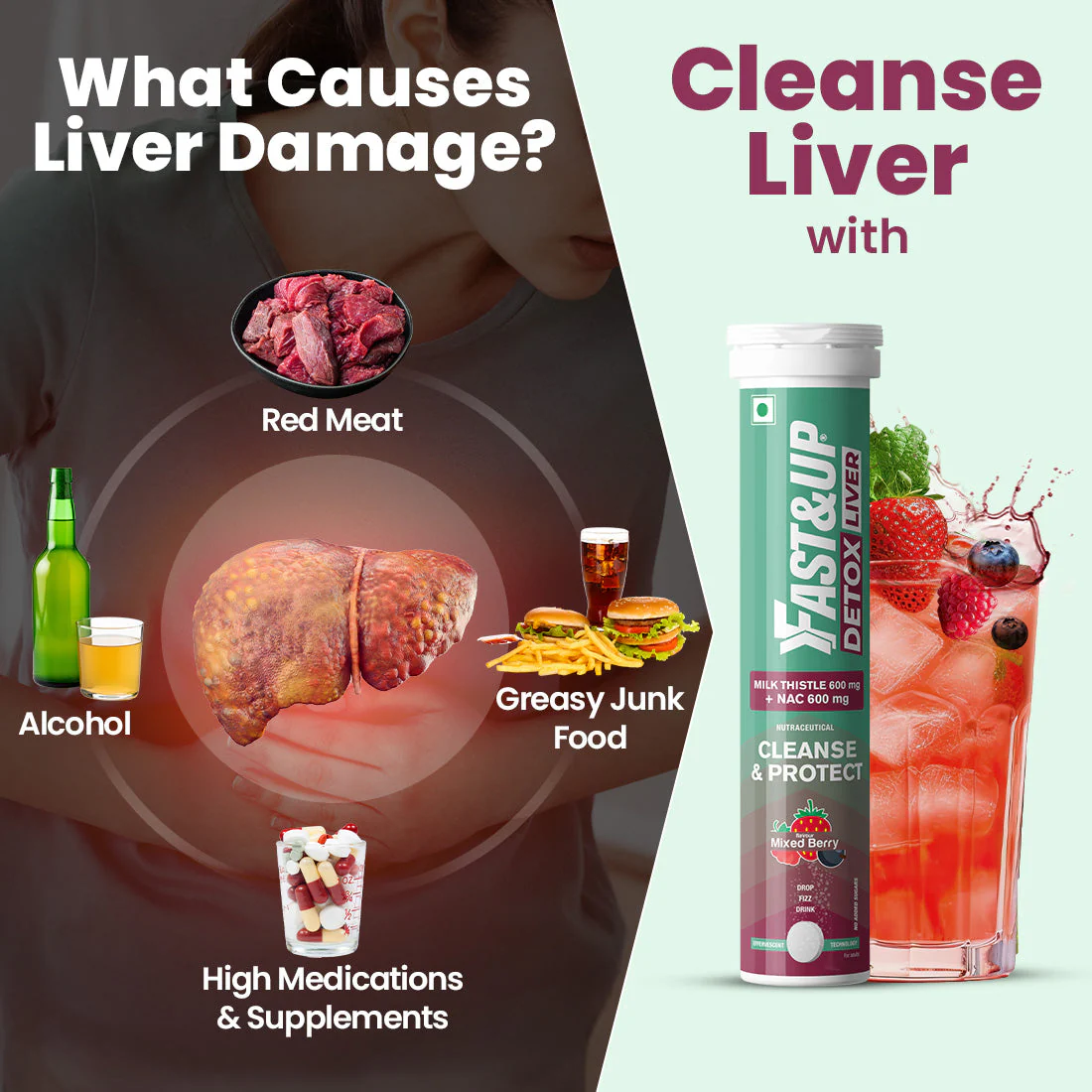 Daily Liver Cleanser with Milk Thistle + NAC - Mixed Berry - Image 3