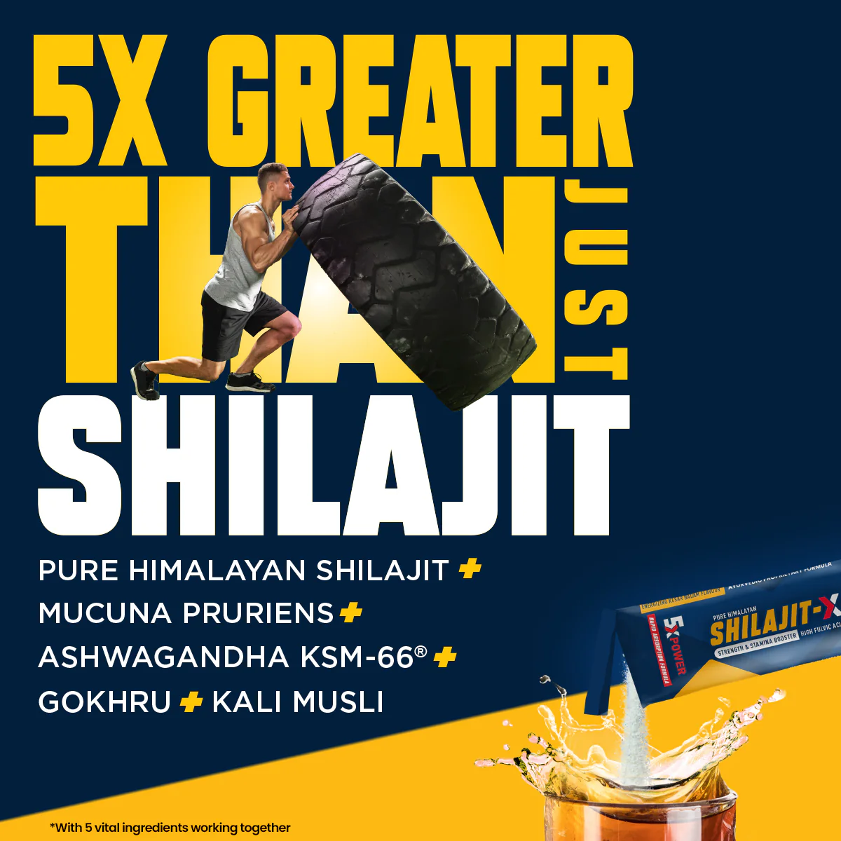 Fast&Up Shilajit X- With 5 Potent Ingredients for Strength and Stamina - Kesar Badam - Image 3