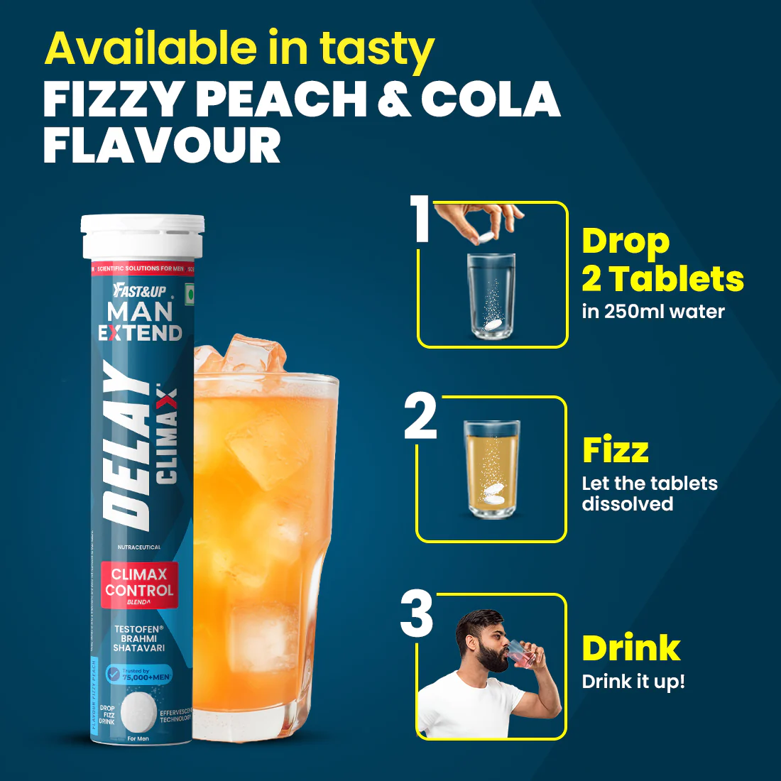 Man Extend Delay Climax- India's First Supplement for Better S*x - Fizzy Peach - Image 6