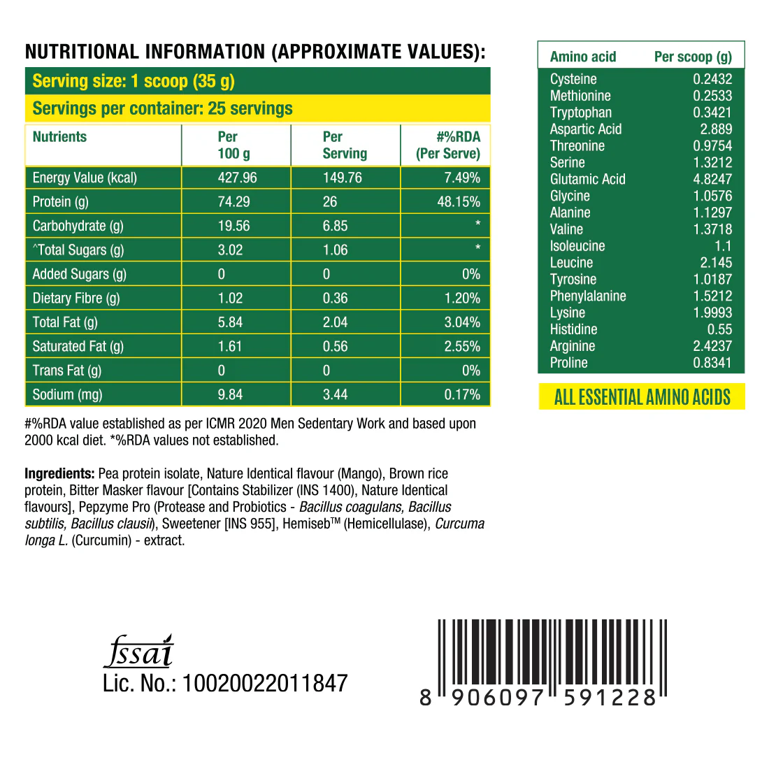 Plant Protein - Alphonso Mango - 25 Servings - Image 8