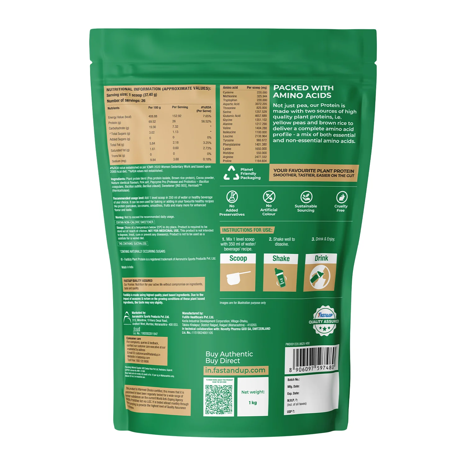 Plant Protein - Cookies & Cream - 1Kg - Image 7