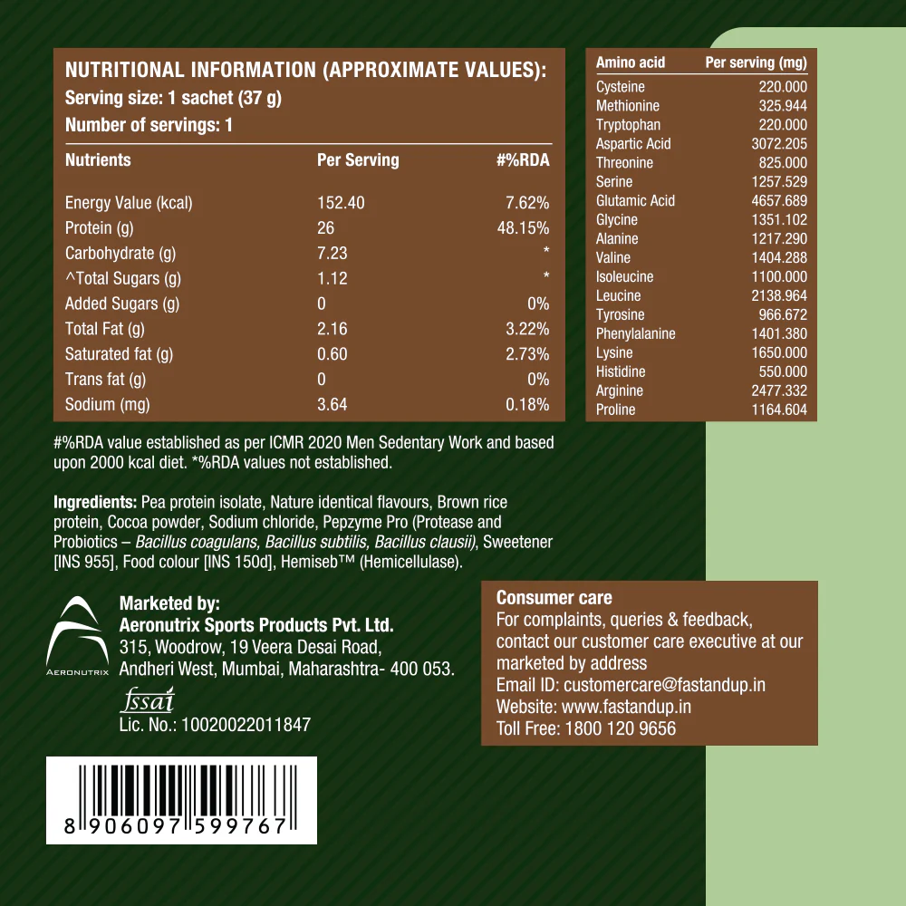 Plant Protein - Rich Chocolate - Single Serving Sachet - Image 6