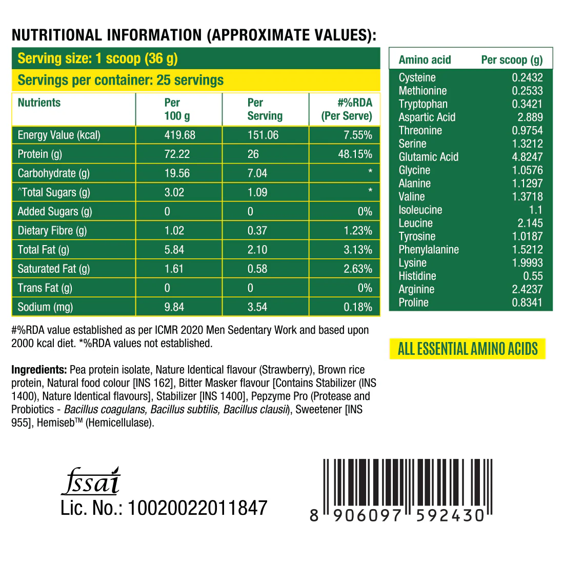 Plant Protein - Strawberry Blast - 25 Servings - Image 8