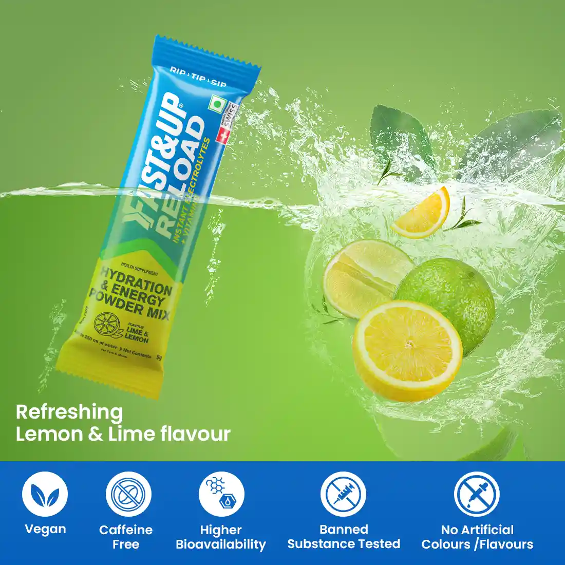 Reload - Low Sugar Instant Hydration Sticks - Lime & Lemon - Image 7