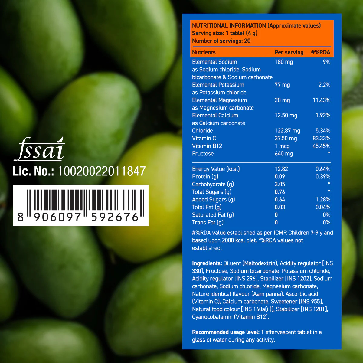 Reload Low Sugar Instant Hydration Drink - Aam Panna - Image 9