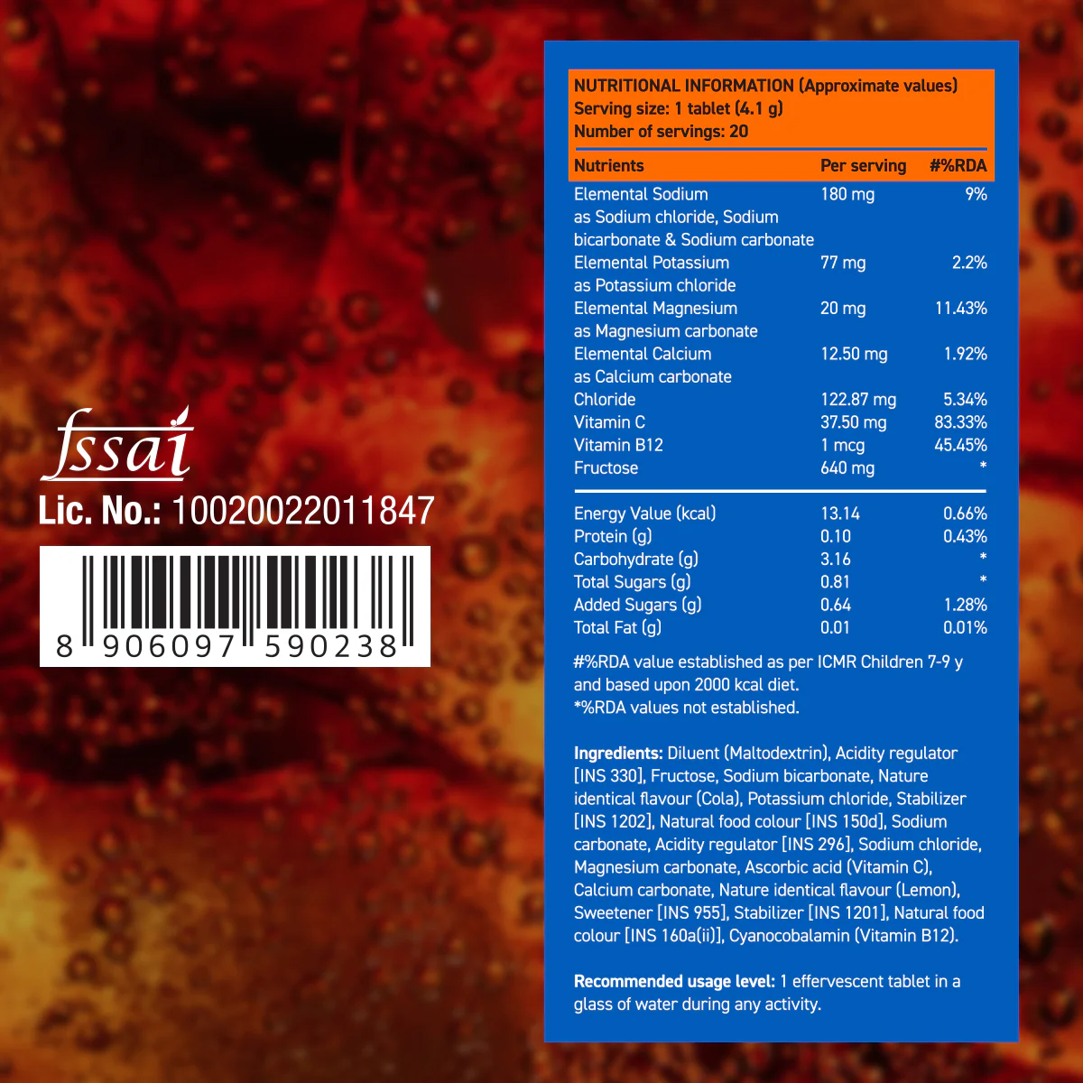 Reload - Low Sugar Instant Hydration Drink - Cola - Image 9
