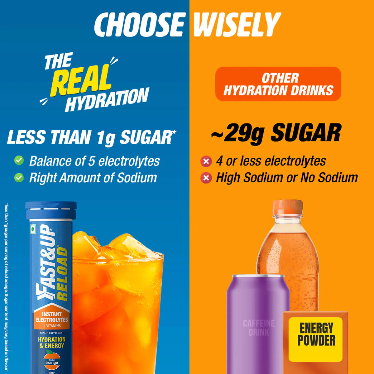 Reload - Low Sugar Instant Hydration Drink - Orange - Image 3