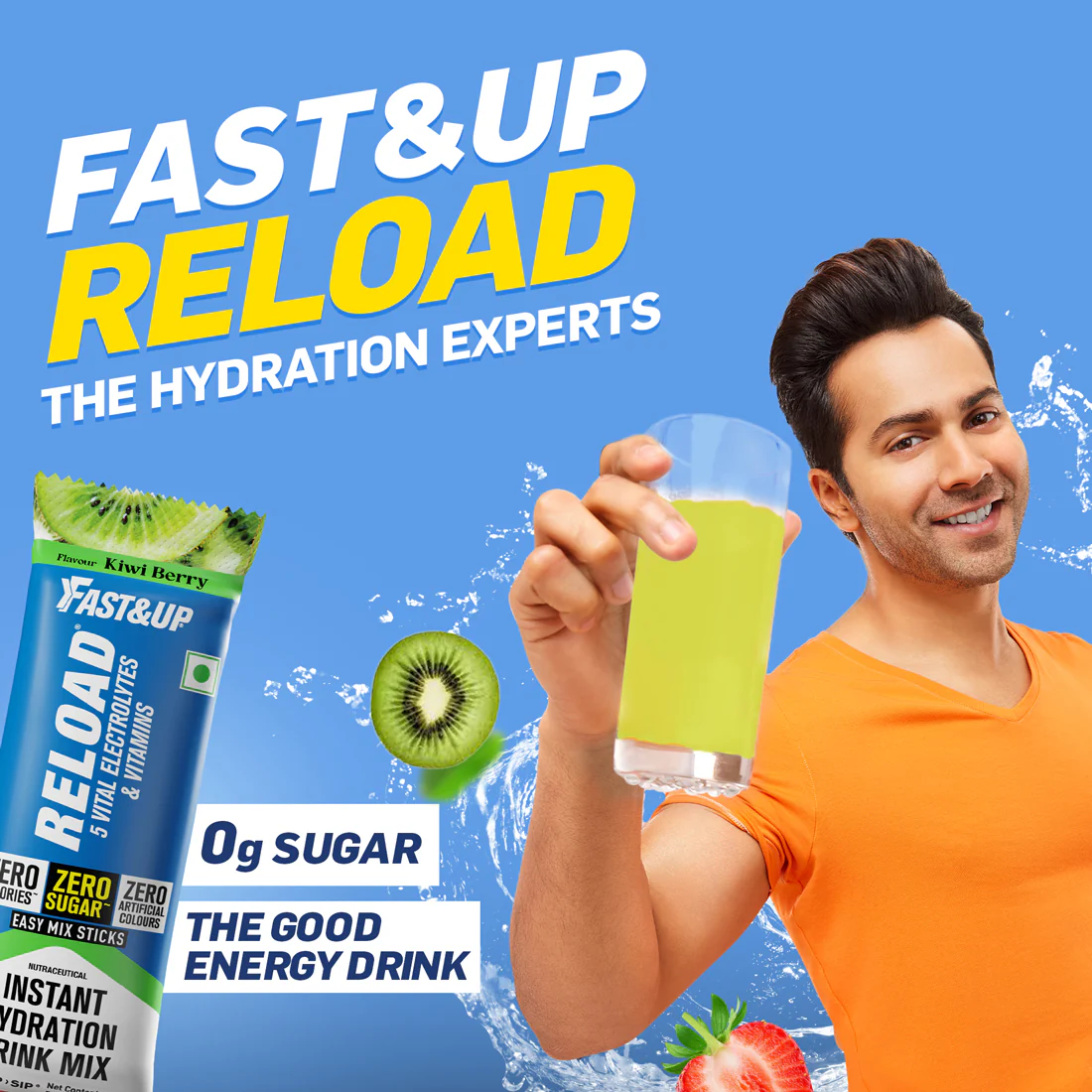 Reload Zero Sugar Instant Hydration Sticks- Kiwi Berry - Image 3