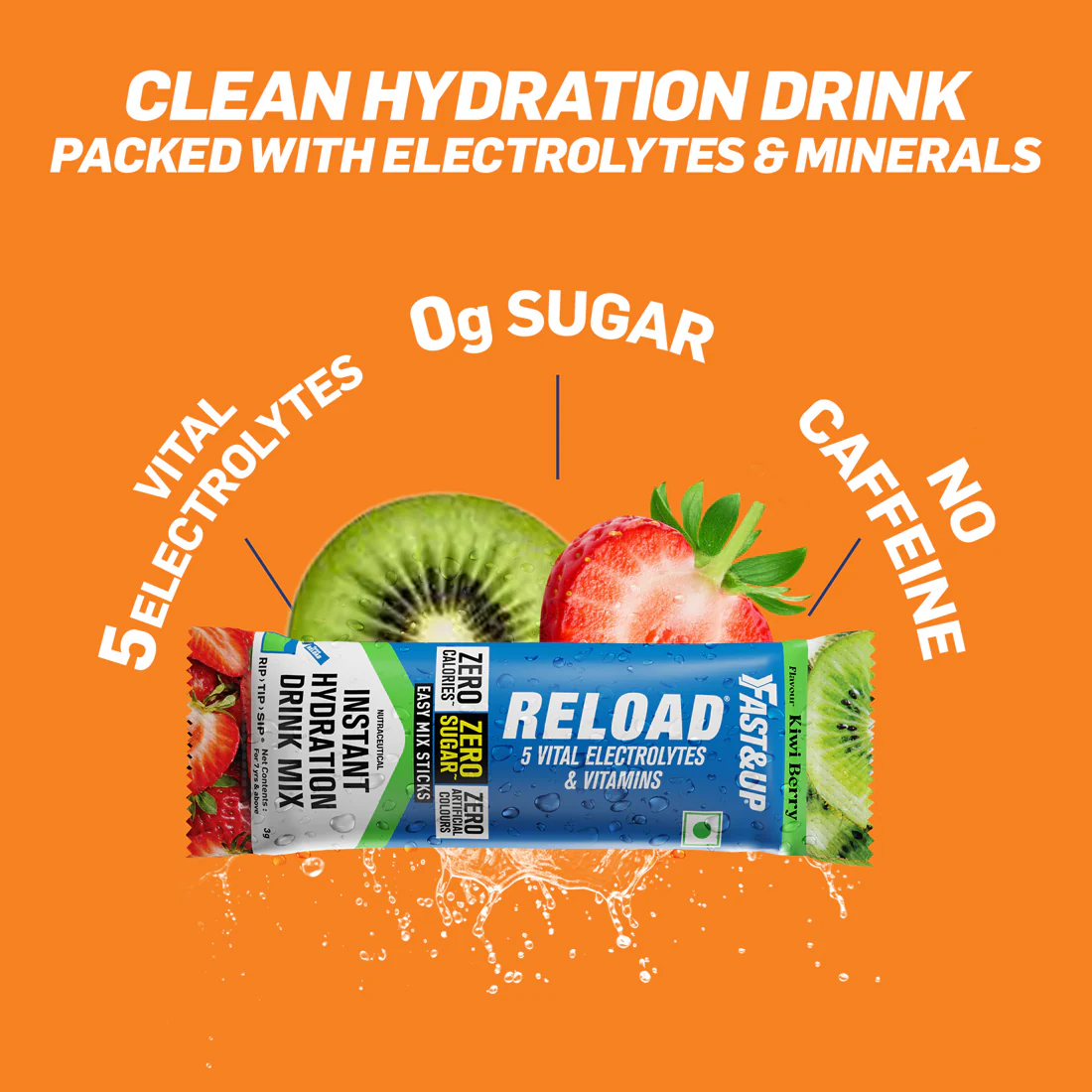 Reload Zero Sugar Instant Hydration Sticks- Kiwi Berry - Image 4