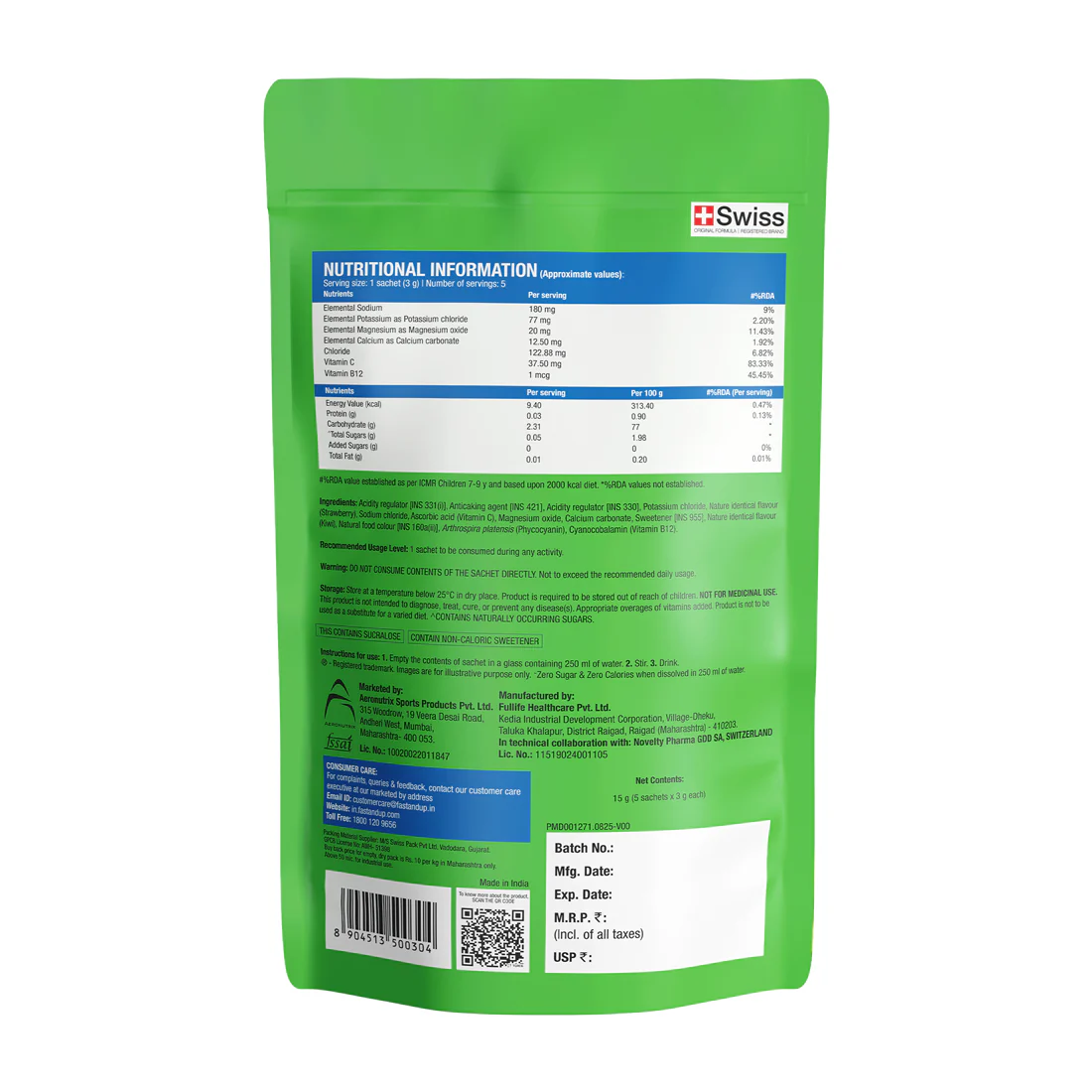 Reload Zero Sugar Instant Hydration Sticks- Kiwi Berry - Image 7